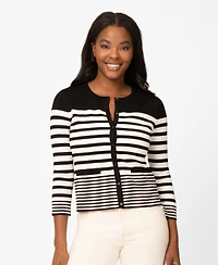 Melissa Paige Women's Mix Stripe Cardigan Top, Macy's Exclusive