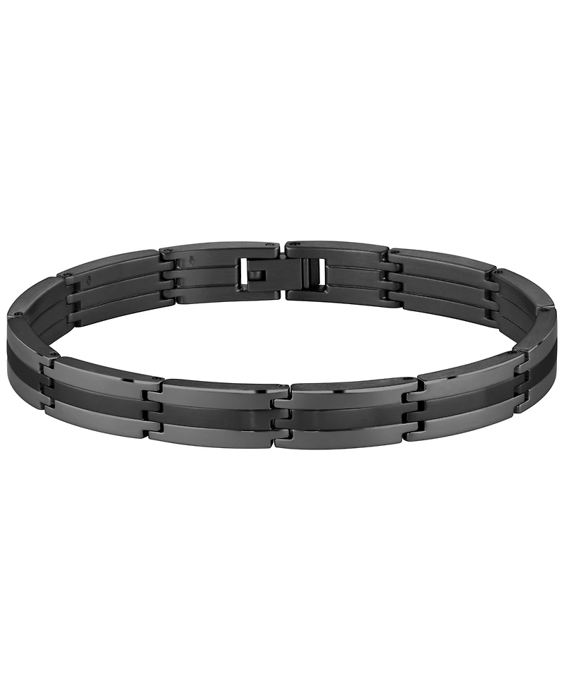 Hugo Boss Men Brooks Ionic Plated Black Steel Bracelet