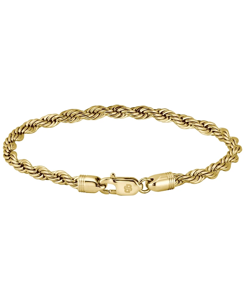 Hugo Boss Men Myles Ionic Plated Thin Gold Steel Bracelet