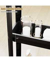 Volenca 3-Tier Slim Rolling Storage Cart 2-Pack with Wheels, Mobile Bathroom Organizer