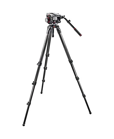 Manfrotto 536 4-Section Carbon Fiber Tripod Legs with 509 Fluid Video Head
