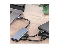Risokeys 4-in-1 Usb C Hub with 4 Usb 3.0 Ports, 5Gbps High-Speed Data Transfer, Docking Station