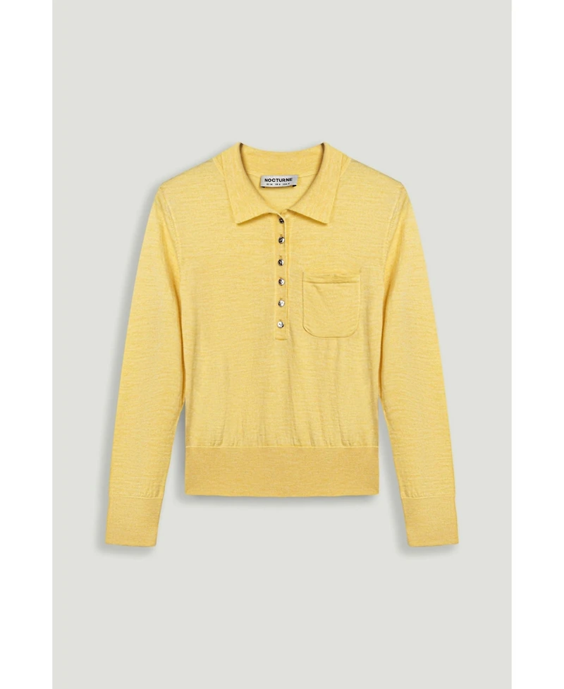 Nocturne Women's Relaxed Polo Knit Sweater