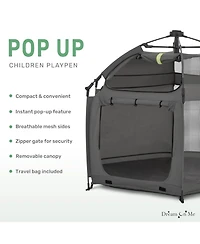 Dream On Me Baby Pop-Up Children Playpen, Instant One-Hand Open & Fold, Breathable Mesh Sides, Zipper Gate Travel Carry Bag