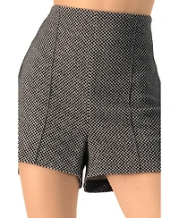 Ivonne Women's Tailored Checkered Shorts