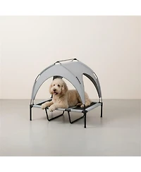 Aostirmotor Elevated Pet Bed, Raised Dog Cot with Breathable Mesh for Enhanced Cooling & Comfort