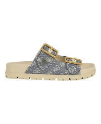 Guess Women's Fasten Double-Buckle Footbed Sandals