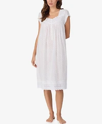 Eileen West Women's Cap-Sleeve Swiss Dot Waltz Nightgown