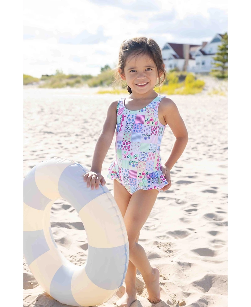 Florence Eiseman Baby Girl Patchwork Floral Hip Ruffle Swimsuit