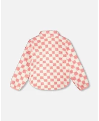 Deux par Baby Girls Sherpa Jacket Checkerboard