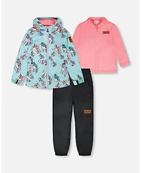 Deux par Toddler Girls 3-in-1 Two-Piece Mid-Season Outerwear Set