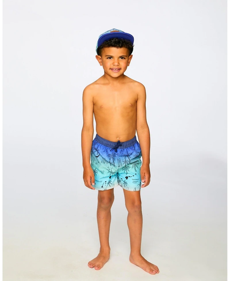 Deux par Boys Boardshorts Beach Print