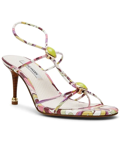 Steve Madden Women's Ramos Strappy Embellished Stiletto Heel Dress Sandals