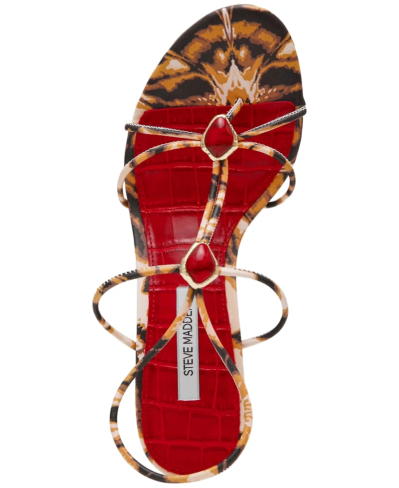 Steve Madden Women's Ramos Strappy Embellished Stiletto Heel Dress Sandals