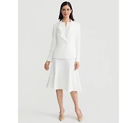 Kasper Women's Ruffle-Lapel One-Button Blazer