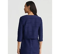 Kasper Women's Wave Knit 3/4-Sleeve Shrug, Regular & Petite