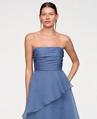 Js Collections Women's Strapless Organza Gown