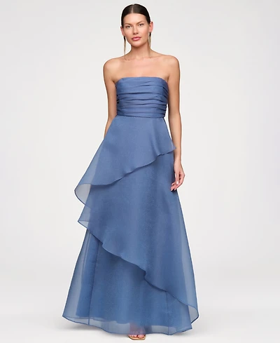 Js Collections Women's Strapless Organza Gown
