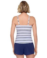 ShapeSolver Sport by Mimi Flamingo Women's V-Neck Crossover Tankini