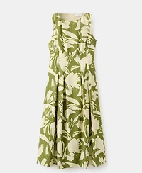 Mango Women's Floral-Print Flared Dress
