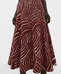 Mango Women's Geometric Print A-Line Skirts