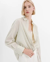 Mango Women's Pocket Lyocell Shirt