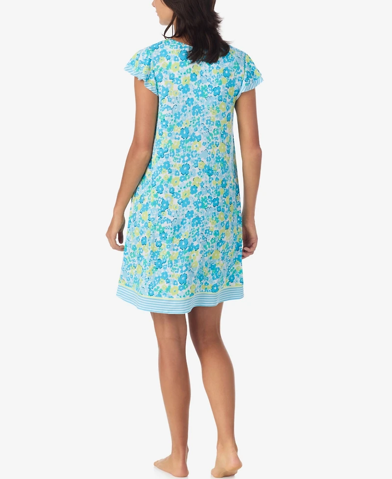 Ellen Tracy Women's Short-Sleeve Chemise Jersey Sleep Dress