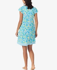 Ellen Tracy Women's Short-Sleeve Chemise Jersey Sleep Dress
