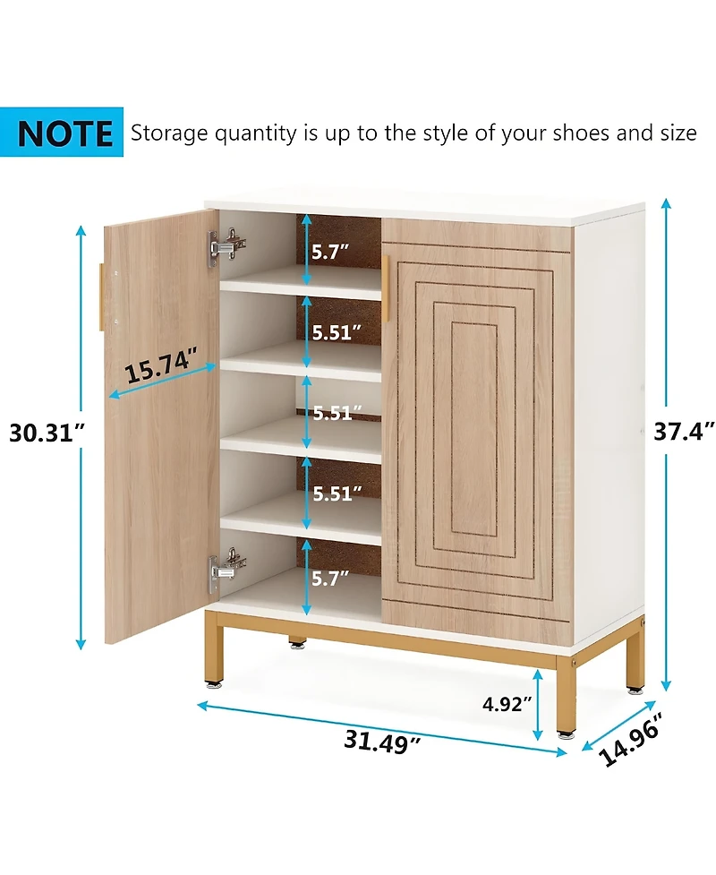 Clihome Multi Tier Shoe Storage Cabinet – Durable and Stylish Rack Organizer for Entryway
