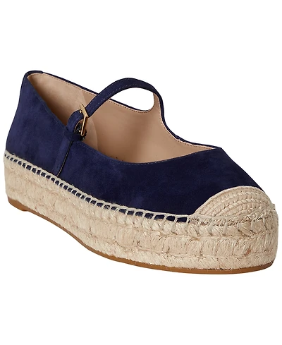 Lauren Ralph Women's Luize Mary Jane Round Toe Espadrilles