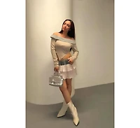 London Rag Gaias Fantasy Heel Patent Faux Leather Boots