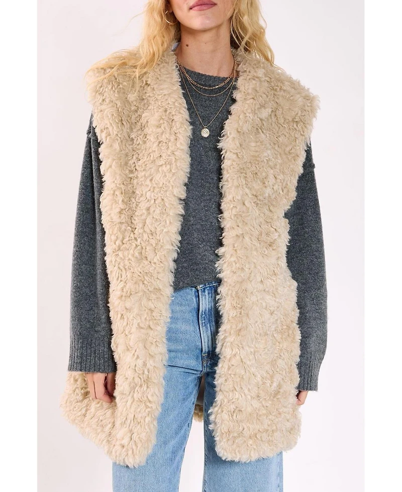 Nasty Gal Women's Curly Faux Fur Borg Gilet