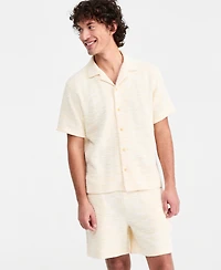 Sun + Stone Men's Dock Knit Boucle Camp Shirt, Macy's Exclusive
