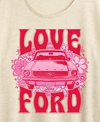 Hybrid Apparel Women's 1968 Ford Mustand Love Short Sleeve Graphic T-Shirt