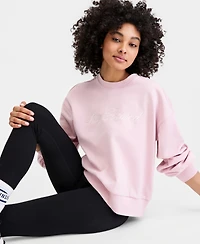 Id Ideology Women's Graphic Fleece Crewneck Sweatshirt, Macy's Exclusive