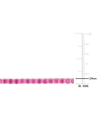 Macy's Created Pink Sapphire (6-1/8 ct. t.w.) Tennis Bracelet 18k Rose Gold Flash Plated Sterling Silver (Also White Sapphire)