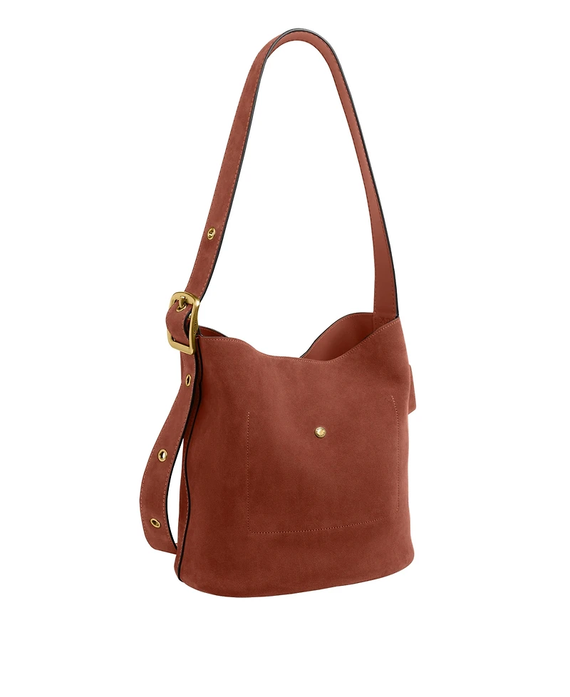 Coach Bleecker Medium Suede Bucket Bag