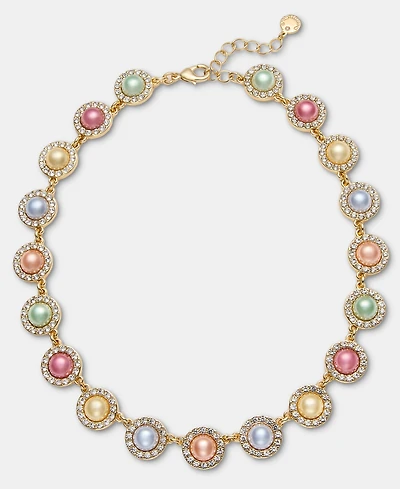 Charter Club Pave & Imitation Pearl All-Around Collar Necklace, 16" + 2" extender, Macy's Exclusive