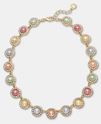 Charter Club Pave & Imitation Pearl All-Around Collar Necklace, 16" + 2" extender, Macy's Exclusive