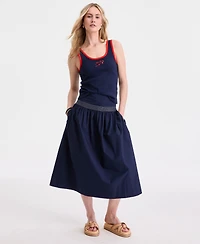 On 34th Women's Cherry Embroidered Double-Scoop Rib Tank, Macy's Exclusive