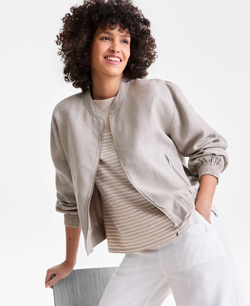 Charter Club Women's 100% Linen Wide-Leg Sailor Pants, Macy's Exclusive