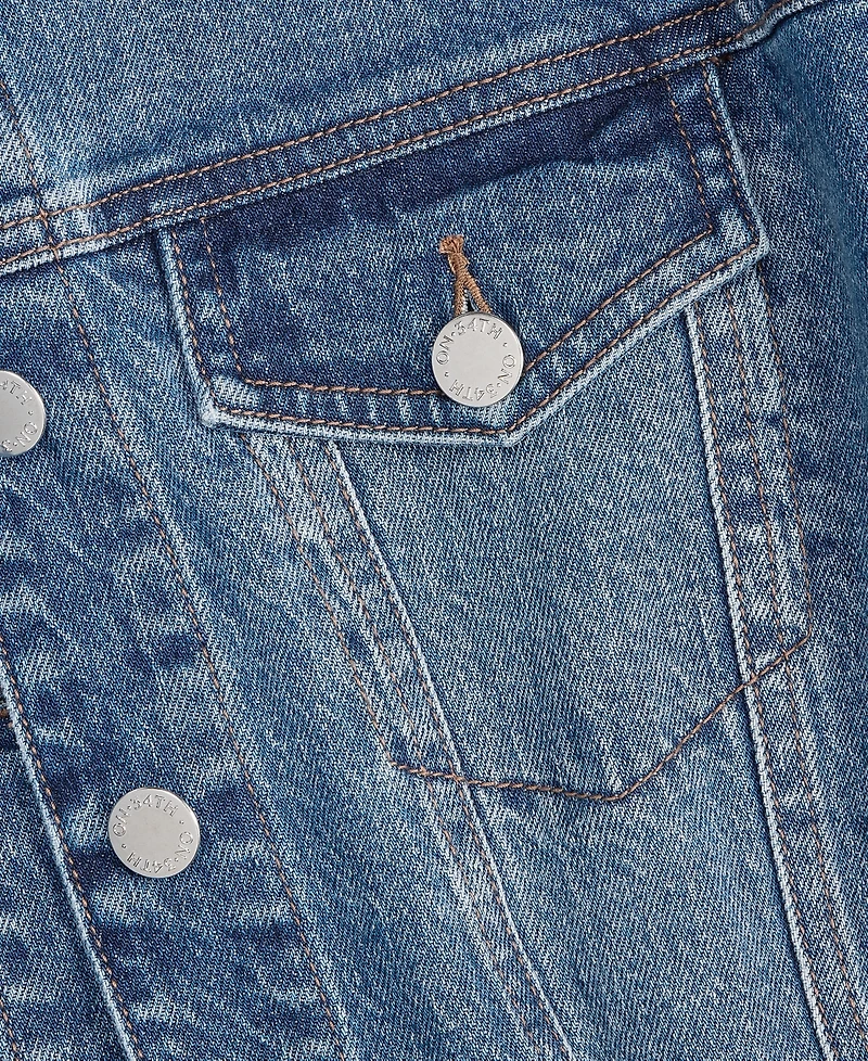 On 34th Women's Cropped Cotton Denim Trucker Jacket, Macy's Exclusive