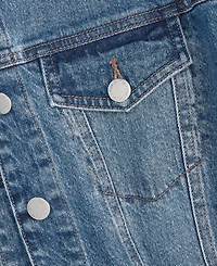 On 34th Women's Cropped Cotton Denim Trucker Jacket, Macy's Exclusive