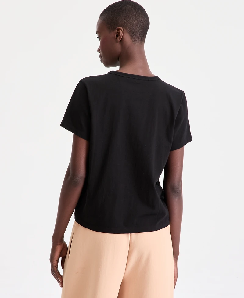 On 34th Women's 100% Cotton Pocket T-Shirt, Macy's Exclusive