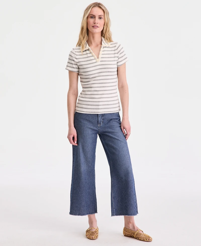 On 34th Women's Embellished Rib Polo Top, Macy's Exclusive