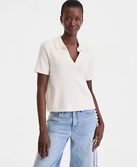 On 34th Women's Crochet Collar Short-Sleeve Sweater, Macy's Exclusive