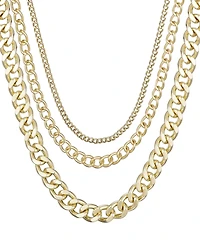 Adornia Gold Link Layered Necklace