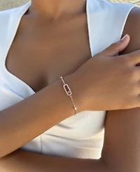 Adornia Rose Gold Cz Dancing Stone Bracelet