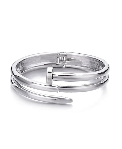 Adornia Silver Hinge Nail Cuff Bracelet