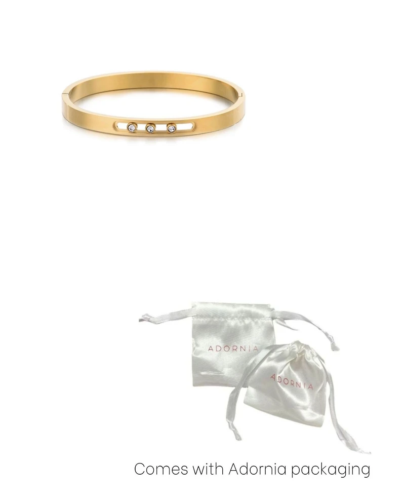 Adornia Tarnish Resistant Gold Beaded Nail Cuff Bracelet